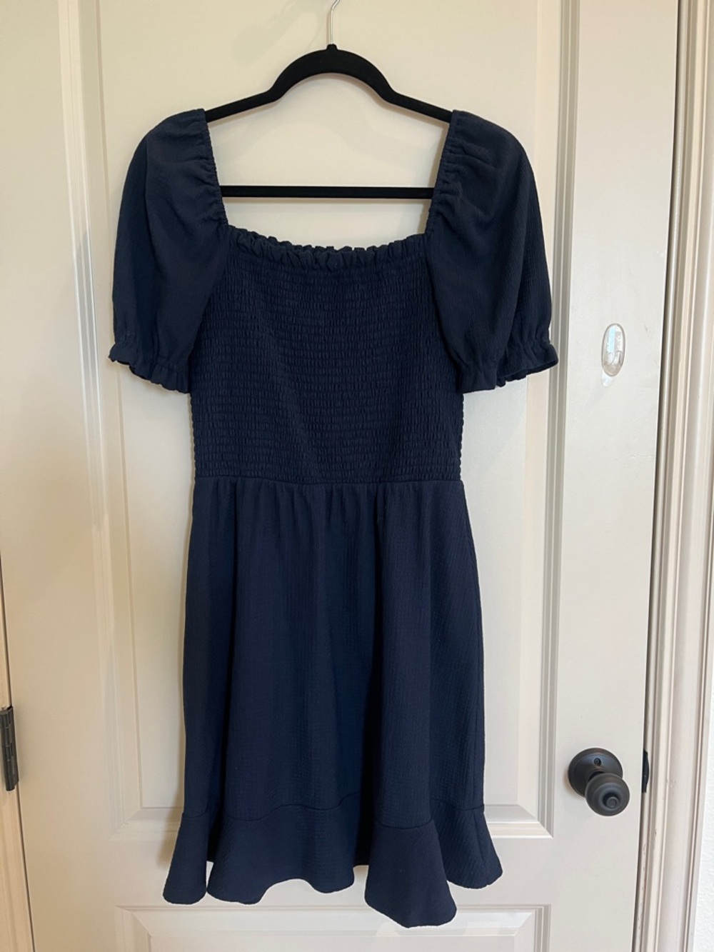 Michael by Michael Kors Puff Sleeve Smocked Mini Dress